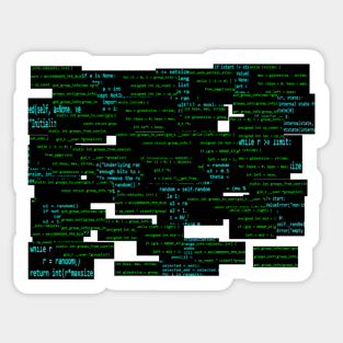 GreenAndBlueCodev1.0 Sticker